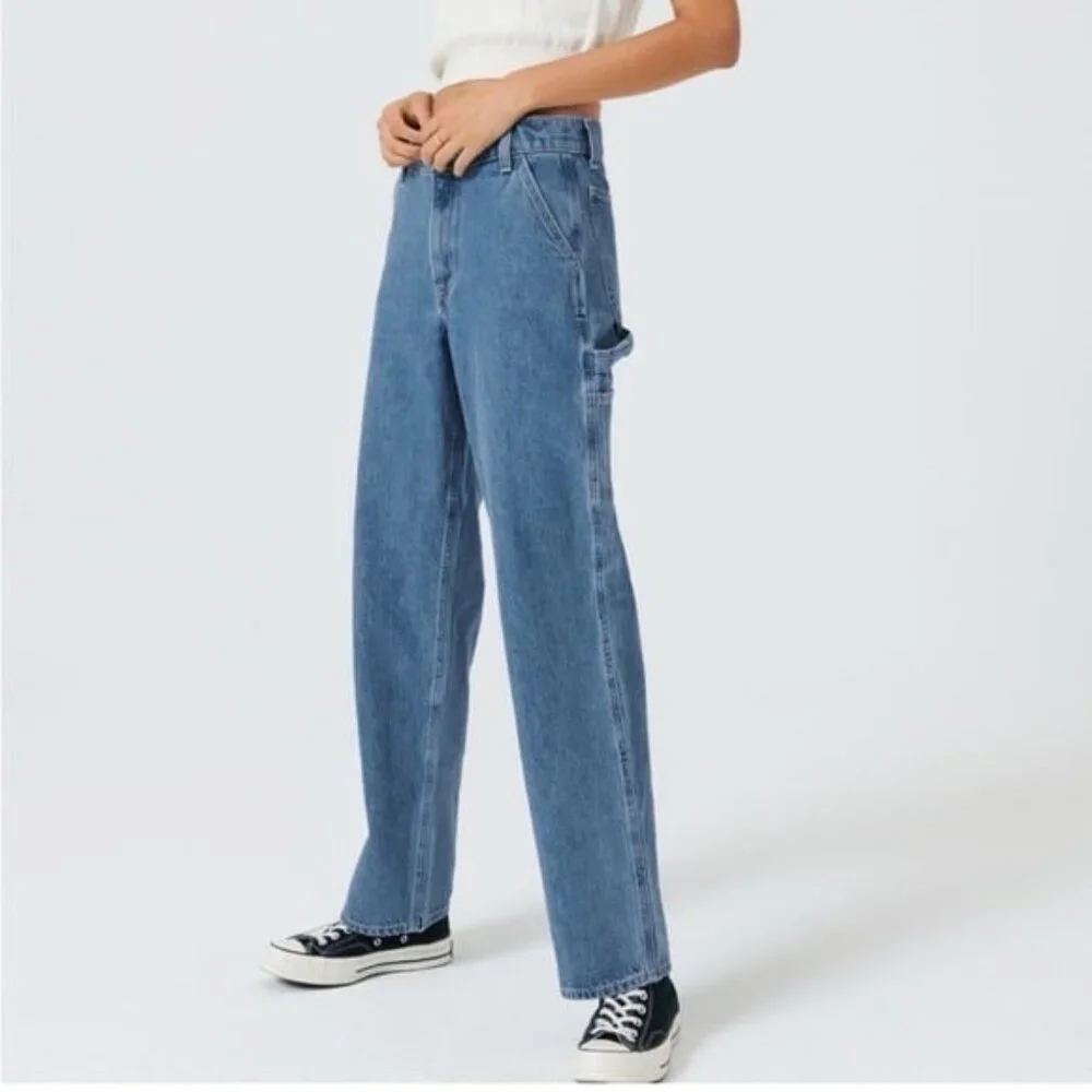Aritzia Sunday Best Women's Size 25 The Carpenter Baggie Straight Leg Jeans - Picture 3 of 11
